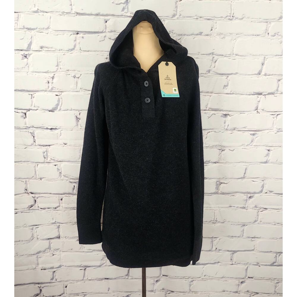 Prana Milani Sweater Hoodie Womens XS Button closure pullover cabincore camping